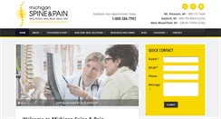 Desktop Screenshot of michiganspineandpain.com